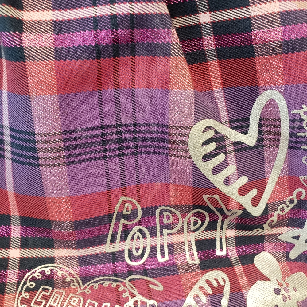 Coach Poppy Purple Plaid Tartan Glam Tote - Picture 4 of 16
